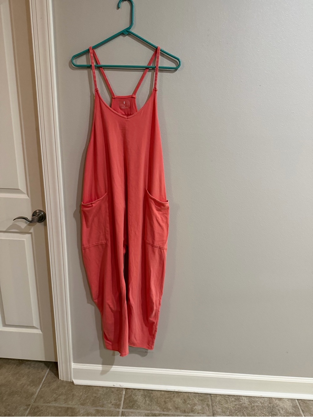 FP Free People Movement Hot Shot One Piece s Coral Pink Orange Jumpsuit - Picture 2 of 11